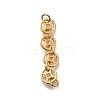 Brass 4 Coins Links Connector Charms KK-K378-68G-1