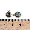 Natural African Turquoise(Jasper) Faceted Flat Round Charms STAS-I325-147G-01-3
