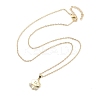 Brass Clear Cubic Zirconia Cable Chain Smiling Face Cloud Flower Pendant Necklaces NJEW-B100-06G-2