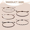 5Pcs 5 Style Nylon Thread Woven Braided Bracelets Set BJEW-SW00052-7