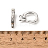 Rack Plating Brass Micro Pave Clear Cubic Zirconia Enhancer Shortener Bails KK-F883-13P-3