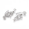 Brass Micro Pave Cubic Zirconia Pendants KK-N257-13P-2