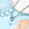 Imitation Pearl Beads Pendant Necklaces NJEW-JN04732-02-2