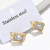 304 Stainless Steel Hoop Earrings EJEW-S253-02E-G-2