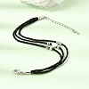Polyester Multi-Strand Bracelets FB-CBA983F-02P-05-2