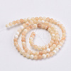 Natural Dyed Yellow Jade Gemstone Bead Strands G-R271-6mm-Y17-3