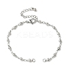 304 Stainless Steel Bar Link Chains Bracelet Making AJEW-JB01350-02-1