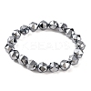 Faceted Star Cut Round Terahertz Stone Beaded Stretch Bracelets for Women Men BJEW-H590-04C-04-1