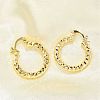 Brass Two Tone Hoop Earrings EJEW-B117-06C-G-3