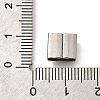 Letter Style 304 Stainless Steel Square Slide Charms STAS-L132-03I-3