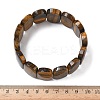 Natural Tiger Eye Beads Stretch Bracelets for Women Men BJEW-I323-02E-5