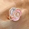 Zinc Alloy & Enamel Finger Rings for Women RJEW-M101-01E-G-1