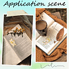4Pcs 4 Styles Chinese Style Brass Enamel Flower Bookmark with Long Chain AJEW-SC0002-92-5