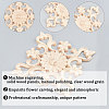 Natural Solid Wood Carved Onlay Applique Craft WOOD-WH0101-64-5