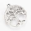 Tibetan Style Alloy Pendants TIBEP-Q064-35AS-RS-2
