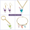 Transparent Resin Pendants RESI-CJC0017-01-5