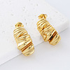 Irregular 304 Stainless Steel Twisted Stud Earrings for Women FC7299-3