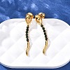 304 Stainless Steel Snake Stud Earrings LS-EJEW-A136-03B-G-2