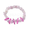 Natural Amethyst Chips Beaded Stretch Bracelets BJEW-TA00494-04-1