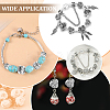 120Pcs 15 Styles Tibetan Style Alloy European Beads MPDL-ME0001-01-4