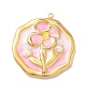 304 Stainless Steel Enamel with ABS Plastic Imitation Pearl Pendants STAS-Z184-07G-1