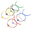 6Pcs 6 Colors Alloy Enamel Link Bracelets for Women BJEW-TAC0042-3