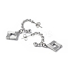Non-Tarnish 304 Stainless Steel Rhombus Dangle Stud Earrings LS-STAS-B034-04P-2