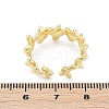 Flower Brass Open Cuff Rings for Women RJEW-R011-09G-01-5