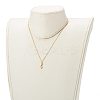 Brass Micro Pave Clear Cubic Zirconia Pendant Necklaces NJEW-JN03490-5