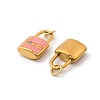 304 Stainless Steel with Crystal Rhinestone Enamel Pendants STAS-G358-09G-01-2