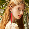 4 Pairs 4 Colors Faux Suede Tassel Earrings EJEW-FI0003-10-6