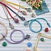 Braided Waxed Cotton Thread Cords Macrame Pouch Necklace Making AJEW-SW00022-15-5