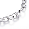 Tarnish Resistant 304 Stainless Steel Charm Bracelets LS-BJEW-G544-28P-4