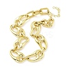 Acrylic Chunky Coffee Bean Link Chain Necklaces LS-NJEW-D313-01C-2