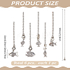 6Pcs Alloy Charms Ceiling Fan Pull Chain Extenders HJEW-LP00066-2
