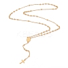 304 Stainless Steel Rosary Bead Necklaces For Religion LS-STAS-B021-02G-2