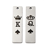 Anti-Tarnish 201 Stainless Steel Pendants STAS-R002-15P-1