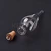 Teardrop Glass Cork Bottle Big Pendants X-AJEW-A041-01C-4