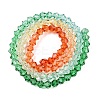 Gradient Color Baking Paint Glass Bead Strands DGLA-A039-T4mm-A013-2