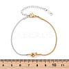 304 Stainless Steel Snake Chain Bracelets for Women BJEW-Z106-05GP-3