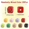 20Pcs Baking Paint Opaque Acrylic Beads OACR-YW0004-29-3