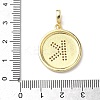 Brass Micro Pave Clear Cubic Zirconia Pendants KK-L253-17G-K-3