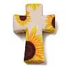Cross with Flower Silicone Focal Beads SIL-G006-02A-1