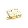 Brass Micro Pave Clear Cubic Zirconia Diffuser Locket Pendants for Teachers' Day X-ZIRC-T004-96G-NF-3