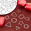 40Pcs 10 Styles 304 Stainless Steel Chandelier Components Links STAS-SC0002-86-4