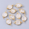 Natural Quartz Crystal Links Connectors G-S359-043B-1