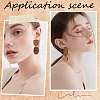 20 Pairs 10 Style Walnut Wood Stud Earring Findings MAK-SC0001-20-5