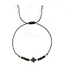 Bohemian Style Glass Braided Beads Bracelets EW0556-1-1