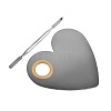 Stainless Steel Color Palette and Double Head Spoon Palette Spatulas Stick Rod MRMJ-G001-85-1