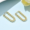 Brass Twist Rectangle Hoop Earrings for Women EJEW-L297-01B-G-3